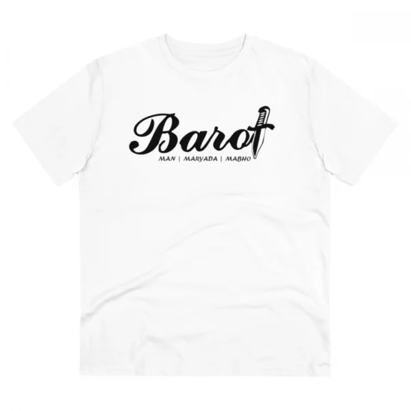 Generic Men's PC Cotton Cast Design Barot Printed T Shirt (Color: White, Thread Count: 180GSM)