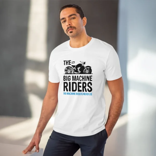 Generic Men's PC Cotton Bike Ride Design Printed T Shirt (Color: White, Thread Count: 180GSM) - Image 6