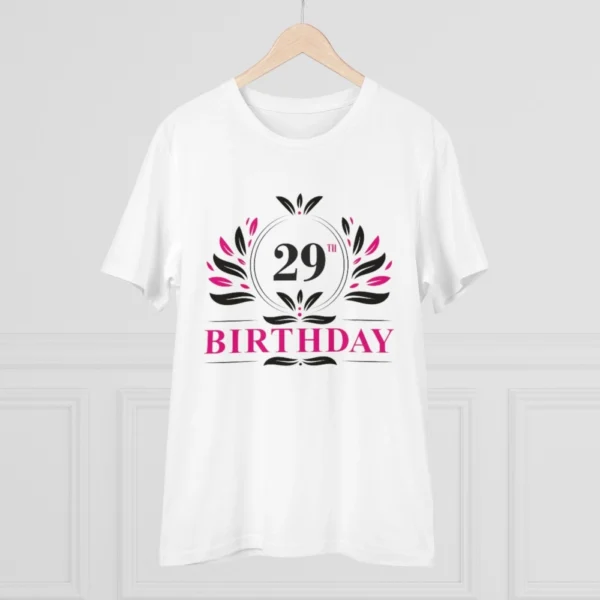 Generic Men's PC Cotton 29th Birthday Printed T Shirt (Color: White, Thread Count: 180GSM) - Image 3