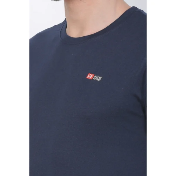 Generic Men's Cotton Jersey Round Neck Plain Tshirt (Navy) - Image 5