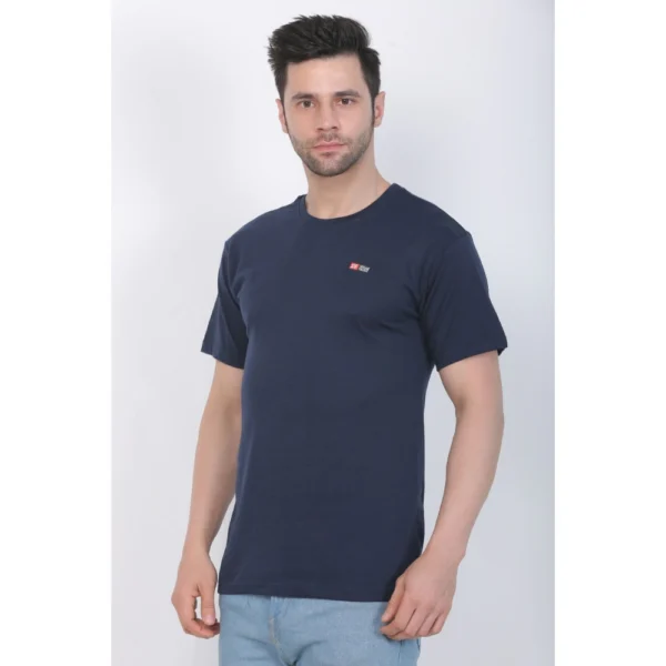 Generic Men's Cotton Jersey Round Neck Plain Tshirt (Navy) - Image 8