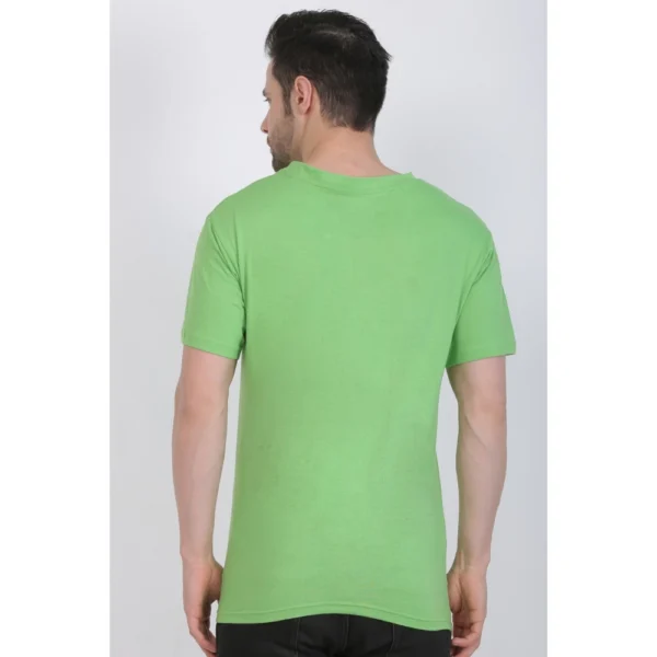 Generic Men's Cotton Jersey Round Neck Plain Tshirt (Pale Green) - Image 2