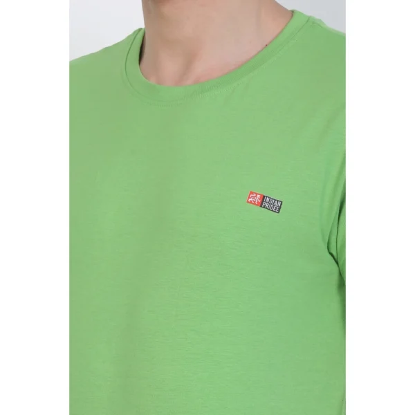 Generic Men's Cotton Jersey Round Neck Plain Tshirt (Pale Green) - Image 5