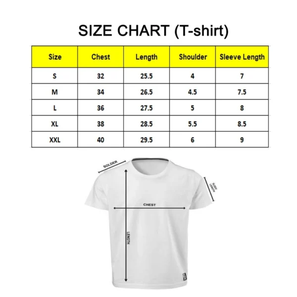 Generic Men's PC Cotton Tere Jeisa Yaar Kaha Printed T Shirt (Color: White, Thread Count: 180GSM) - Image 5