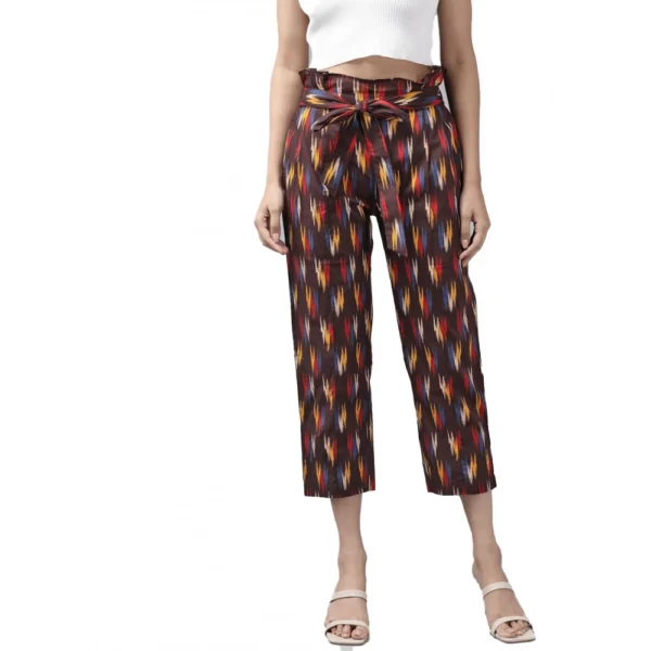 Generic Women's Casual Printed Cotton Trouser Pant (MultiColor)