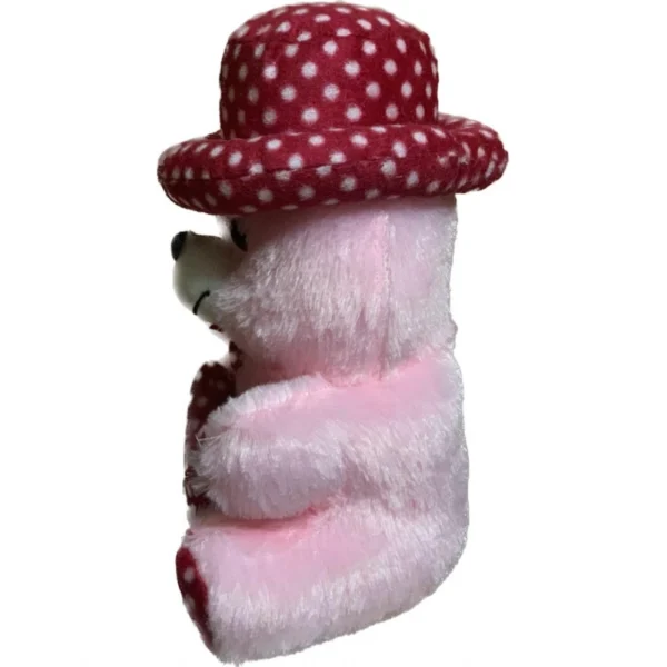 Generic Cap Teddy Bear with Heart (Pink) - Image 4