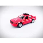 Generic Plastic Diecast Metal Pullback Police Car (Red)