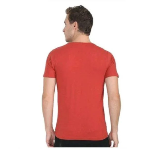 Generic Men's Casual Short Sleeves Cotton Round Neck T-shirt (Red) - Image 3