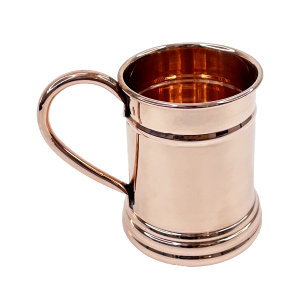Barrel-Style Ring Copper Mug | Vintage Moscow Mule Mug | 400ml | Handmade (Unity Handicrafts )